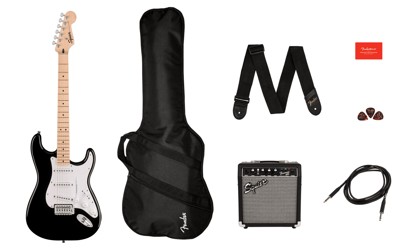 Squier Sonic Stratocaster Pack, Black 10G-120V