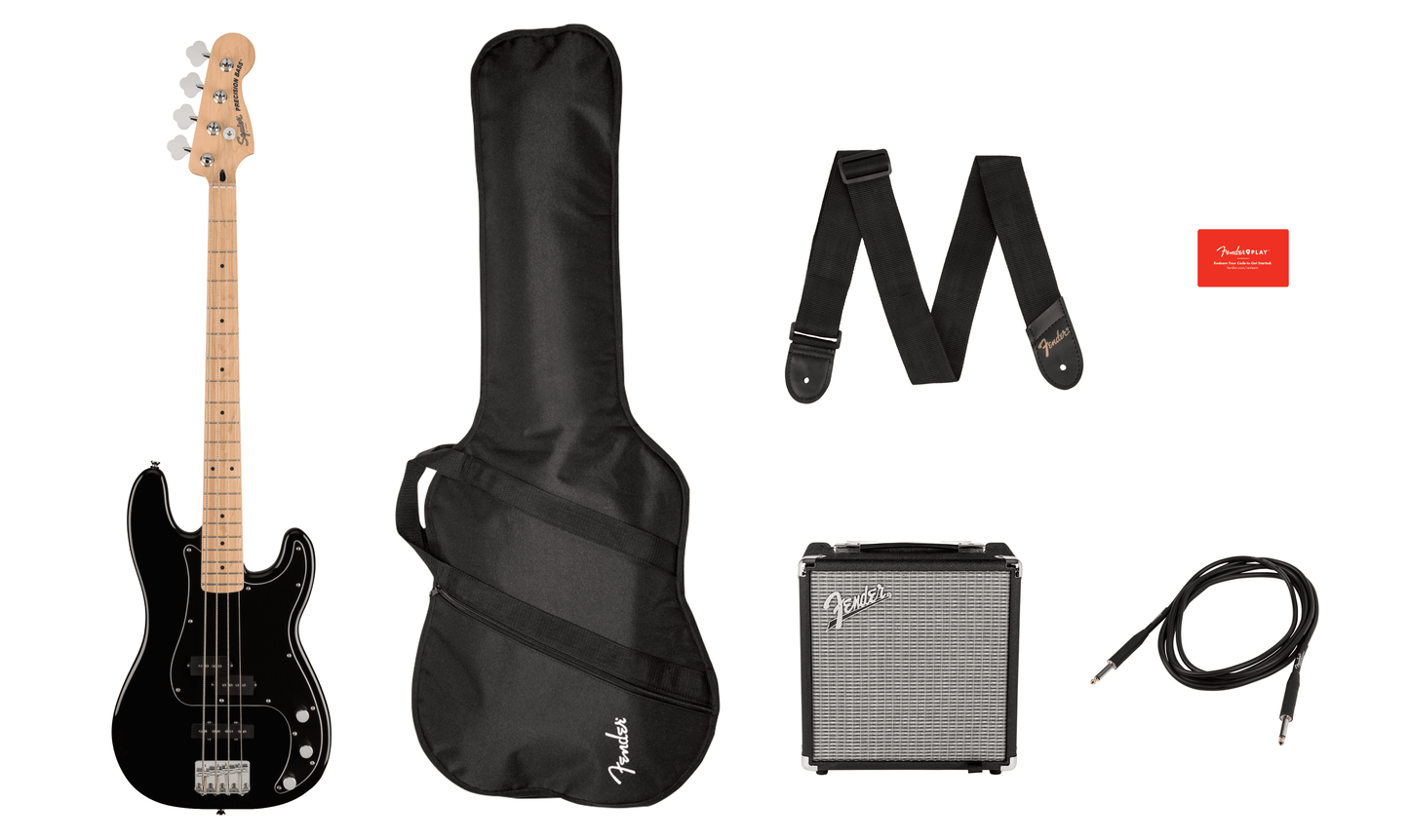 Squier Pack Affinity Precision PJ, BLACK y Rumble 15