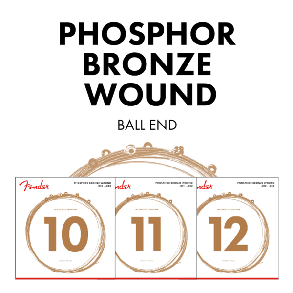FENDER PHOSPHOR BRONZE ACOUSTIC GUITAR STRINGS