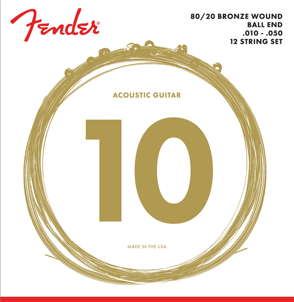 FENDER 80/20 BRONZE ACOUSTIC STRINGS - (12 STRING)