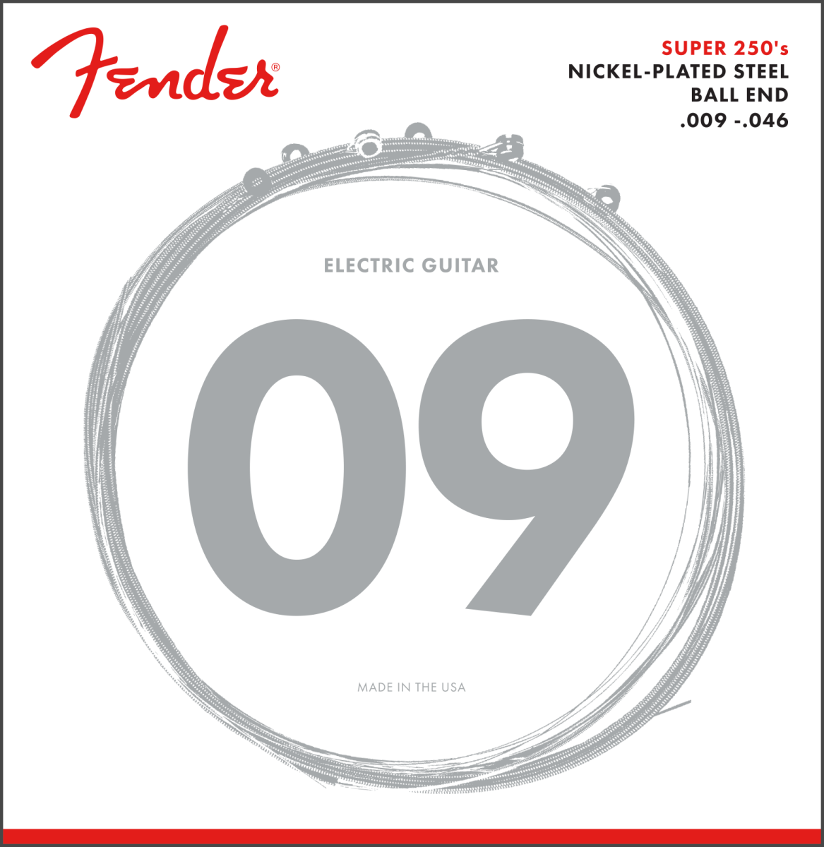 FENDER SUPER 250'S NICKEL-PLATED STEEL GUITAR STRINGS