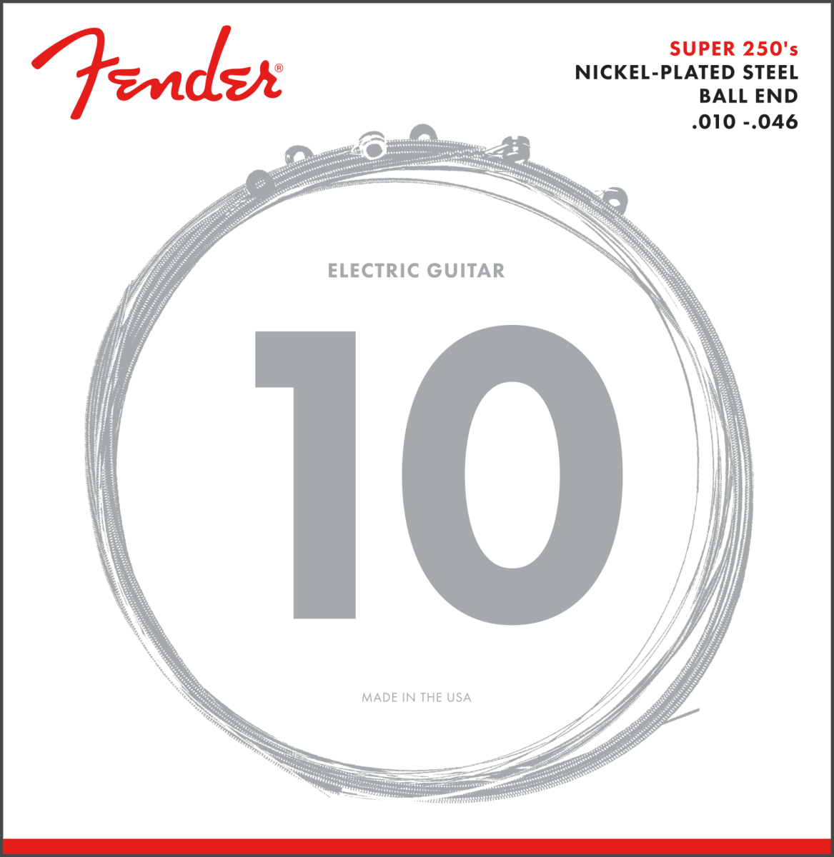 FENDER SUPER 250'S NICKEL-PLATED STEEL GUITAR STRINGS
