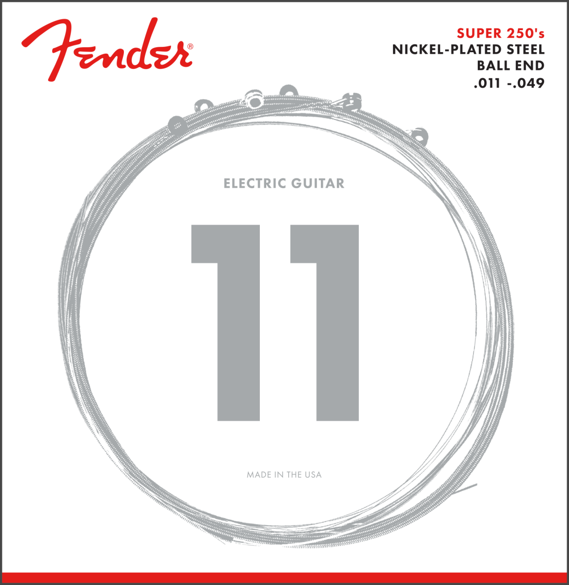 FENDER SUPER 250'S NICKEL-PLATED STEEL GUITAR STRINGS