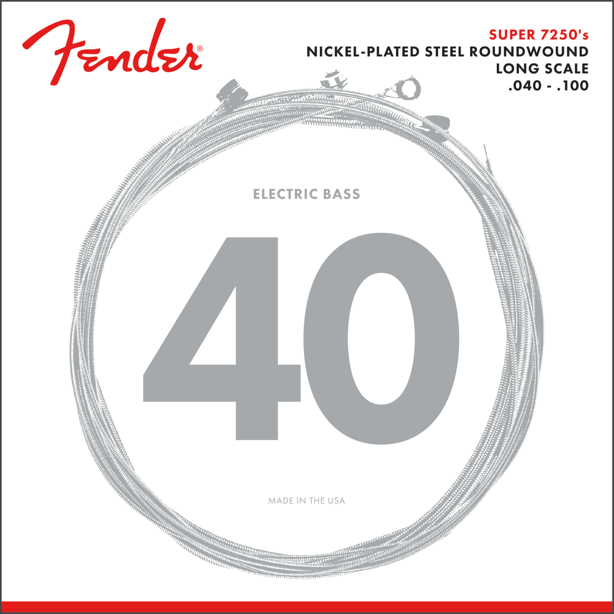 FENDER SUPER 7250'S NICKEL PLATED BASS STRINGS