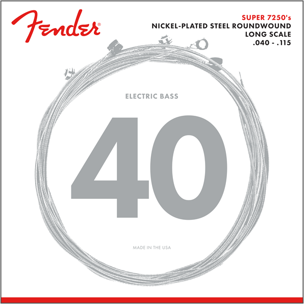 FENDER SUPER 7250'S NICKEL PLATED BASS STRINGS - (5 STRING)