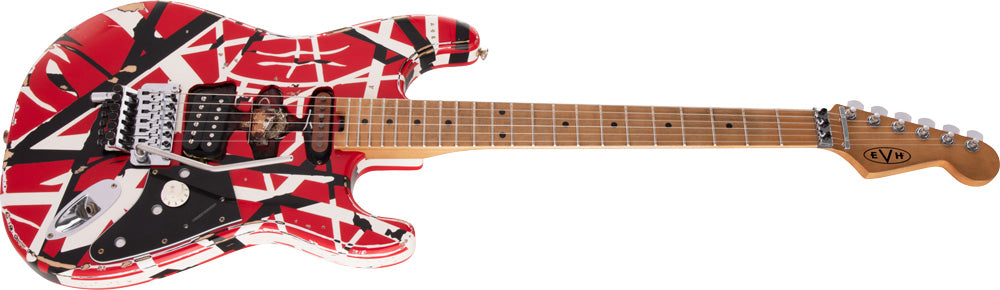 EVH STRIPED SERIES FRANKENSTEIN FRANKIE Red with Black Stripes Relic