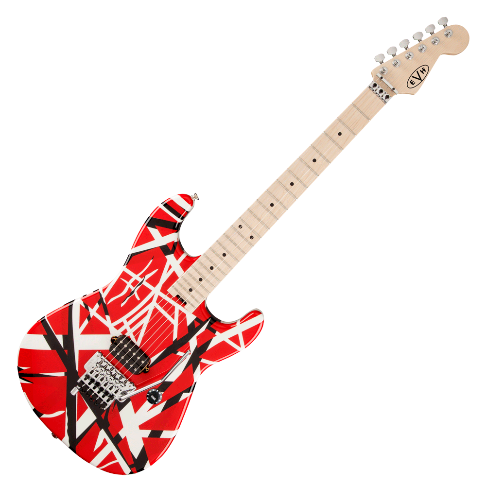 EVH Striped Series Red with Black Stripes