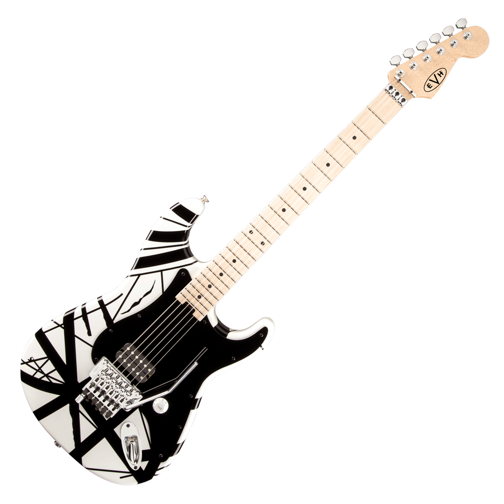EVH Striped Series White with Black Stripes