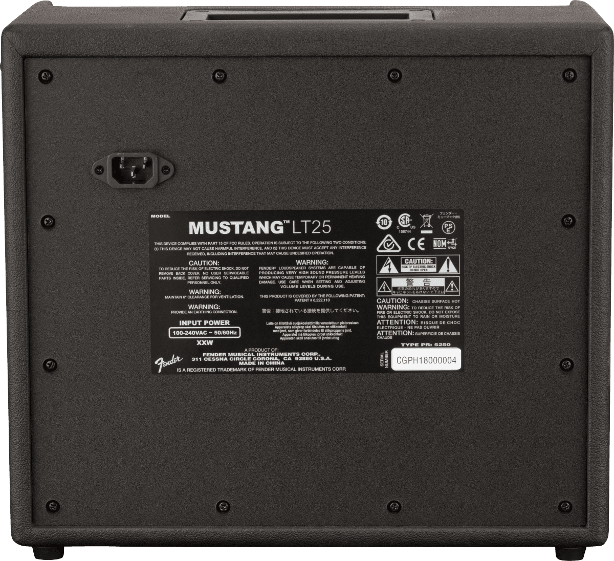 Fender Mustang LT25, 120V