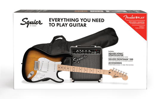 Squier Sonic Stratocaster Pack, 2-color Sunburst 10G-120V