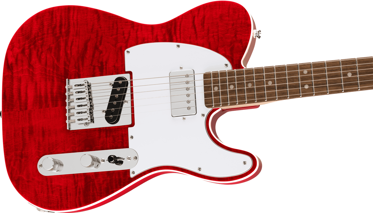 Squier Affinity Series Telecaster FMT SH, Crimson Red Transparent