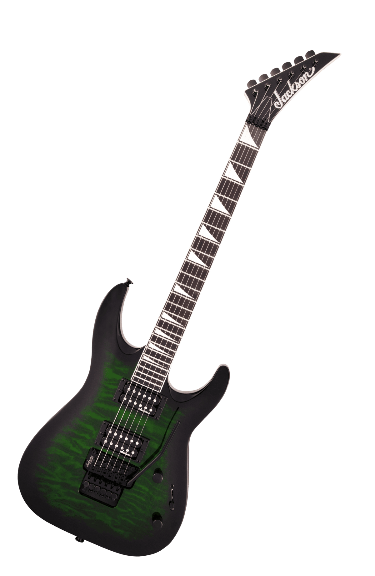Jackson JS Series Dinky Arch Top JS32Q DKA, Transparent Green Burst