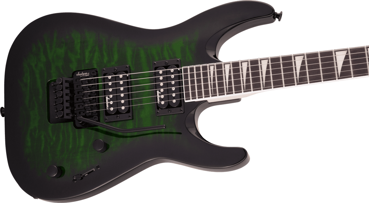Jackson JS Series Dinky Arch Top JS32Q DKA, Transparent Green Burst