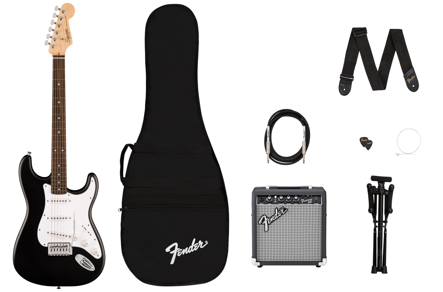 Squier Debut PACK Stratocaster with Frontman 10G, Black